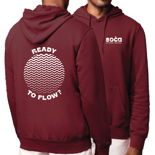"Ready to flow" hoodie - WINE RED